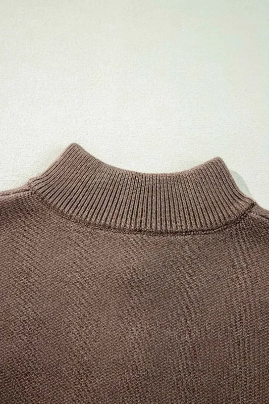 Threaded Pear Eleanor Half Zipper Stand Sweater made by Threaded Pear