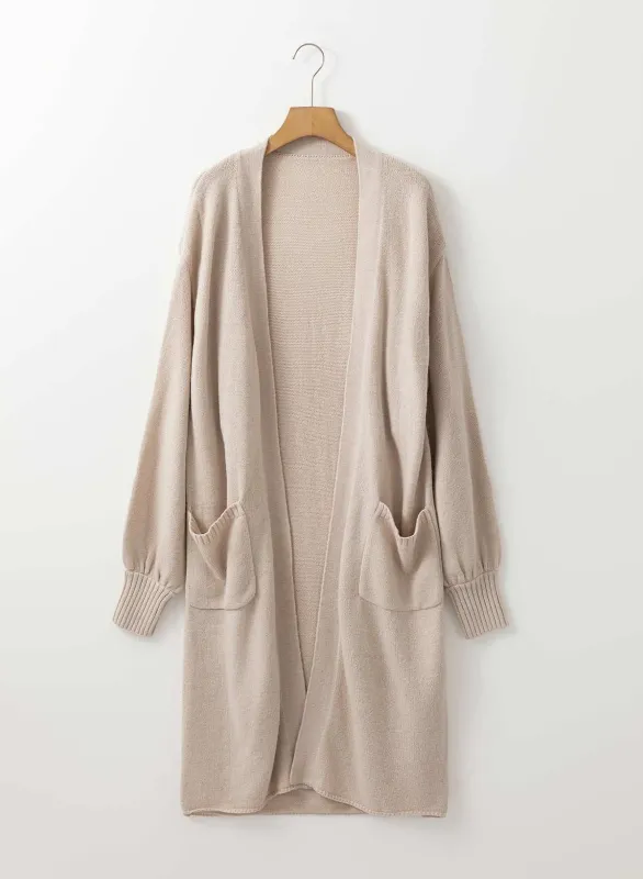 Threaded Pear Daniela Pocket Long Knitted Cardigan made by Threaded Pear