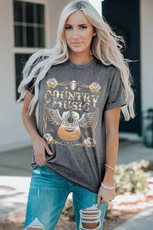 Threaded Pear COUNTRY MUSIC Guitar Tee made by Threaded Pear