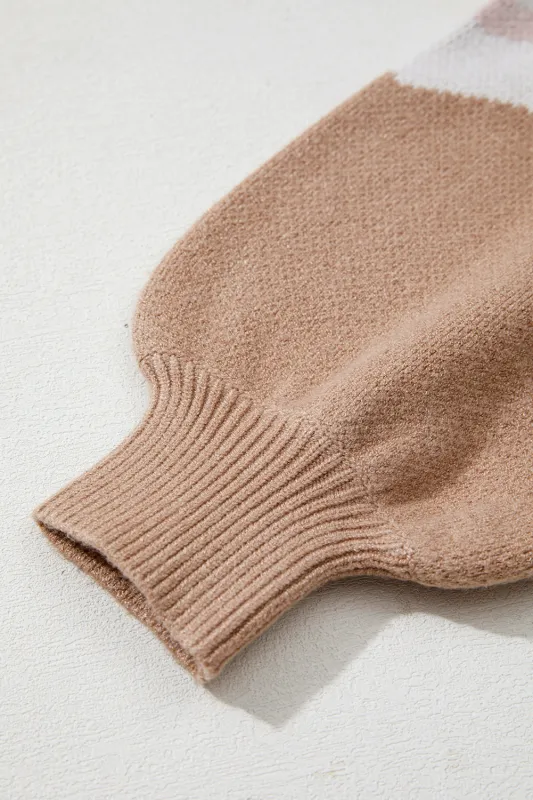 Threaded Pear Eliana Block Knit Baggy Sweater made by Threaded Pear