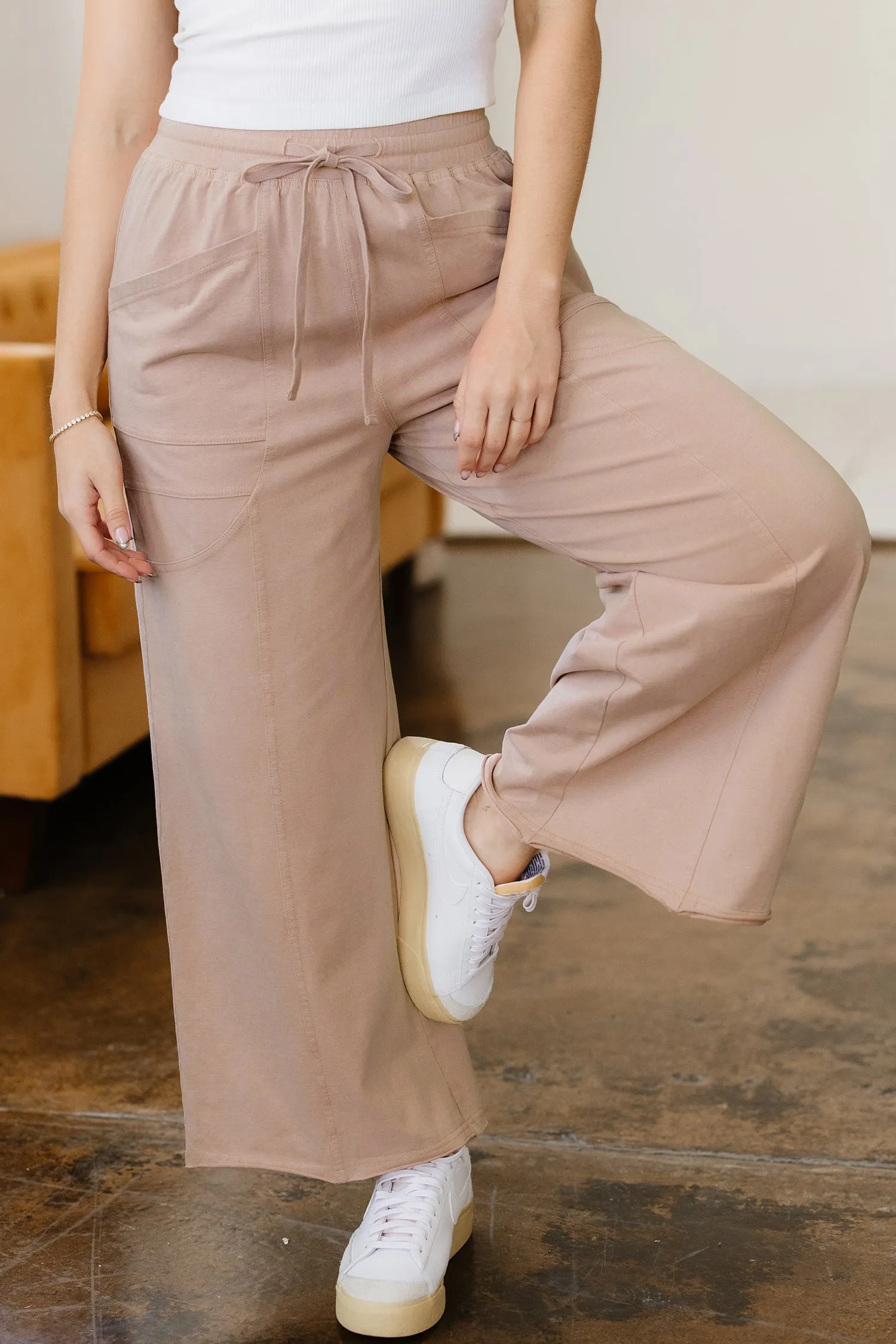 Threaded Pear Elena Trim Wide Leg Pants sold by Zulily
