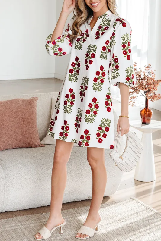 Threaded Pear Catalina Sleeve Loose Mini Dress made by Threaded Pear