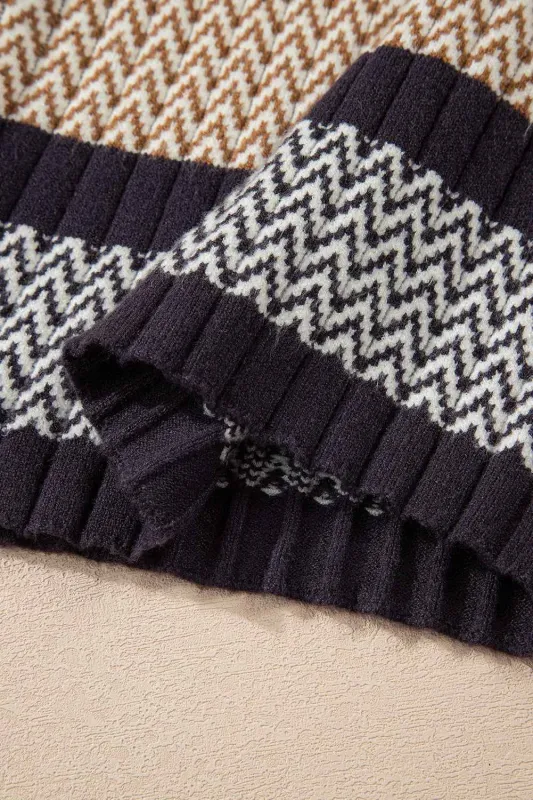 Threaded Pear Avery Ribbed Trim Slim Sweater made by Threaded Pear