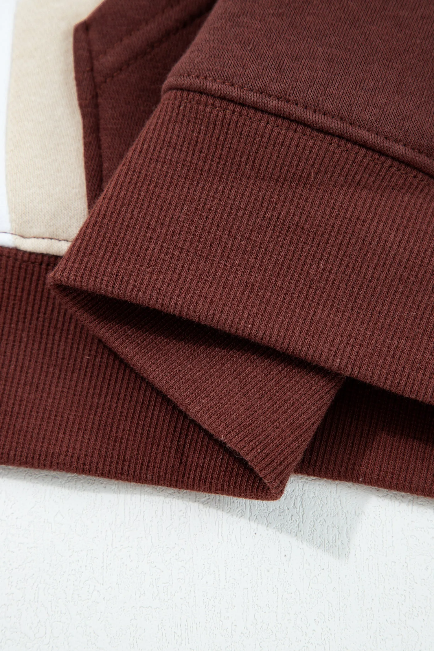 Threaded Pear Ariyah Patchwork athleisure Hooded Sweatshirt sold by Zulily