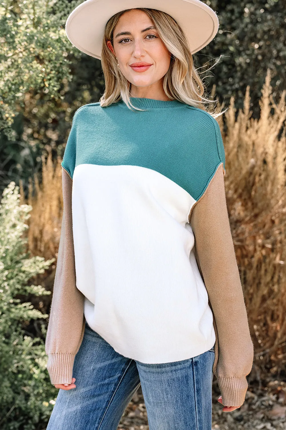 Threaded Pear Anava Ribbed Knit Baggy Sweater sold by Zulily
