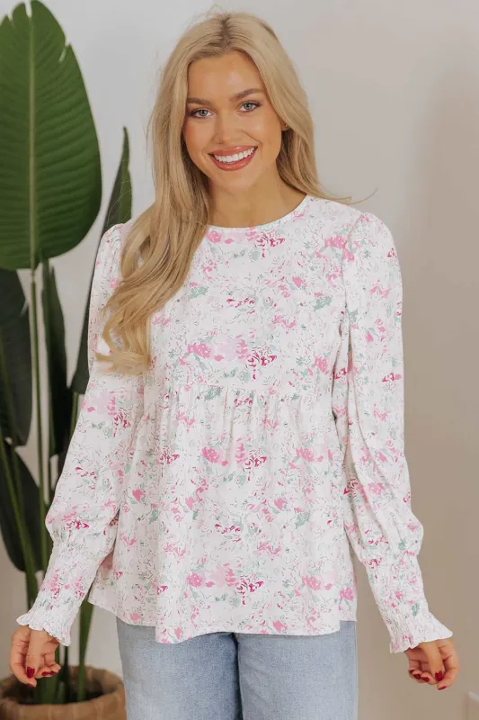 Threaded Pear Amari Shirred Balloon Sleeve Blouse made by Threaded Pear