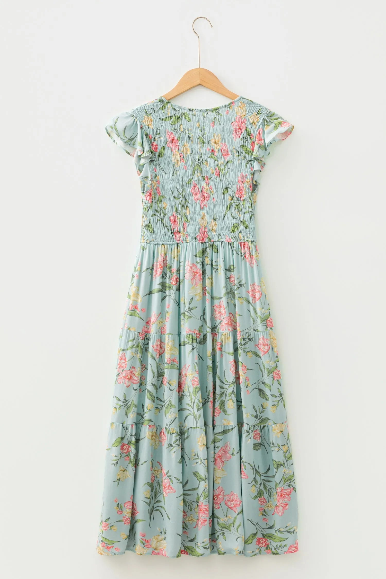 Threaded Pear Alejandra Tiered Floral Maxi Dress sold by Zulily