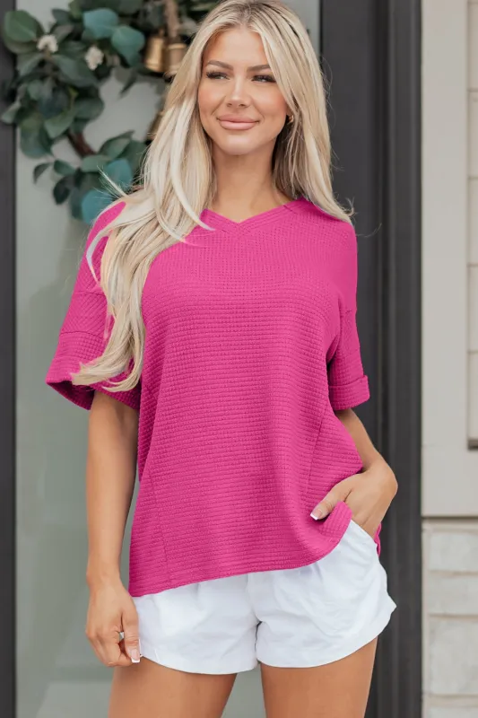 Threaded Pear Alexia Short Sleeve Knit Top made by Threaded Pear