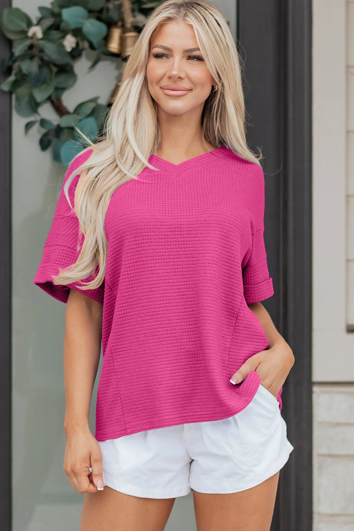 Threaded Pear Alexia Short Sleeve Knit Top sold by Zulily