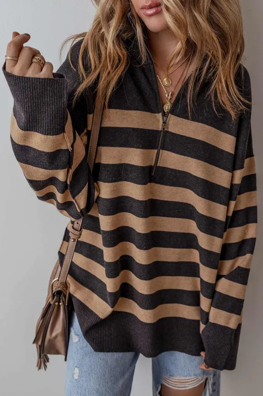 Threaded Pear Adeline Stripe Oversized Sweater made by Threaded Pear