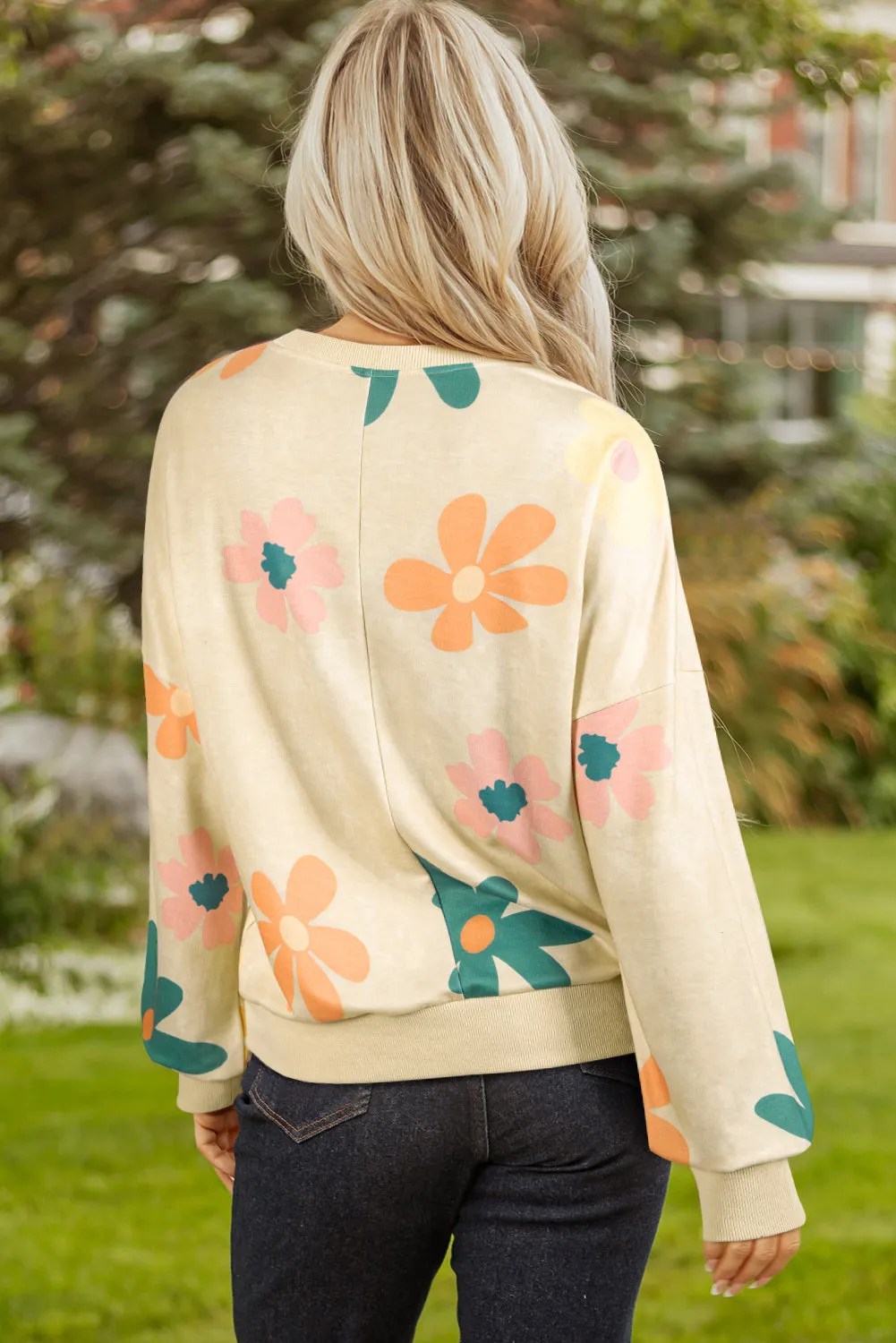 Threaded Pear Abigail Terry Flower Print Sweatshirt sold by Zulily product image thumbnail 2