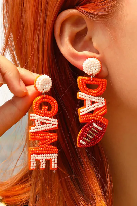 Threaded Pear GAME DAY Dangle Earrings made by Threaded Pear