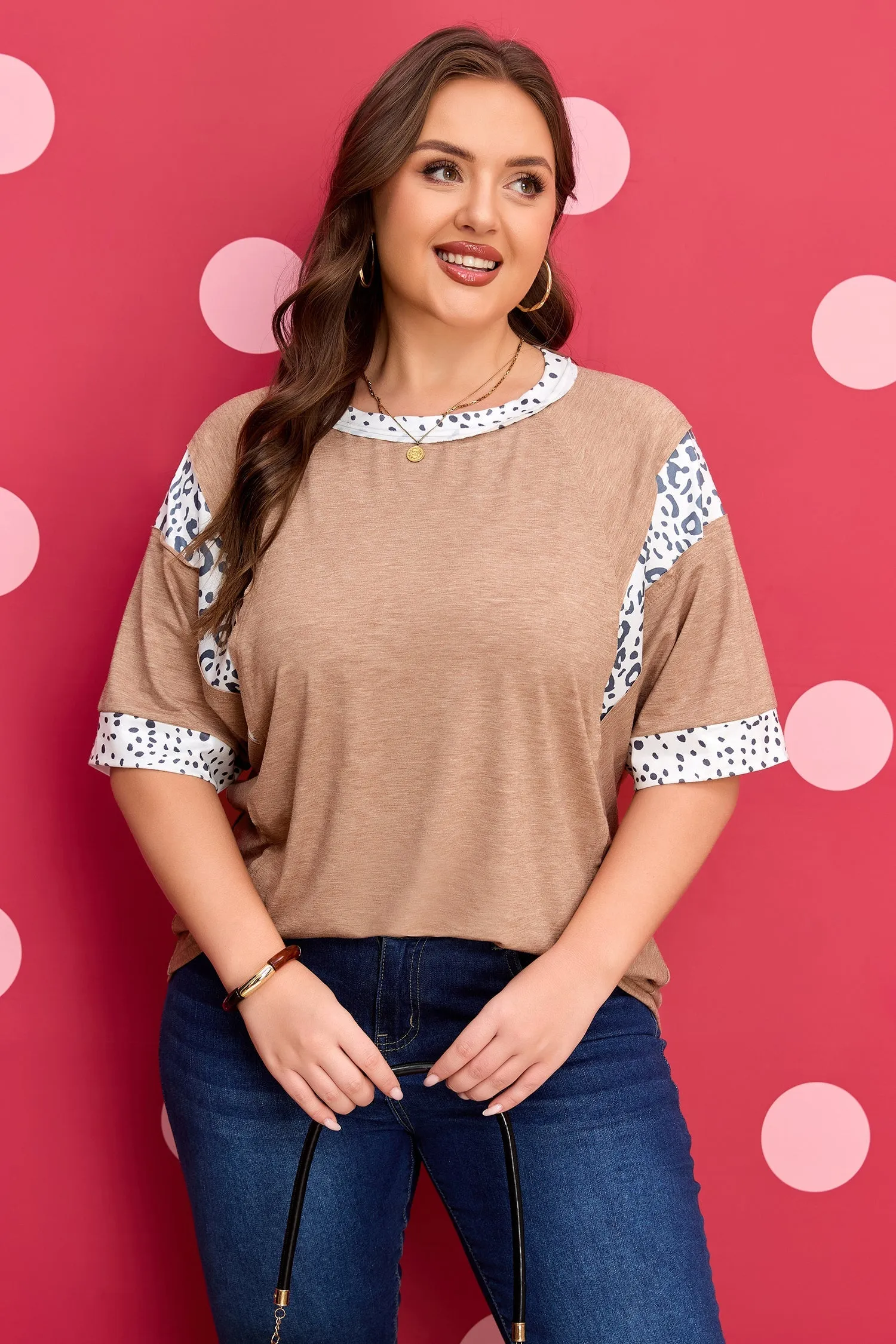 Threaded Pear Abigail Color Block Patchwork PLUS Tee sold by Zulily