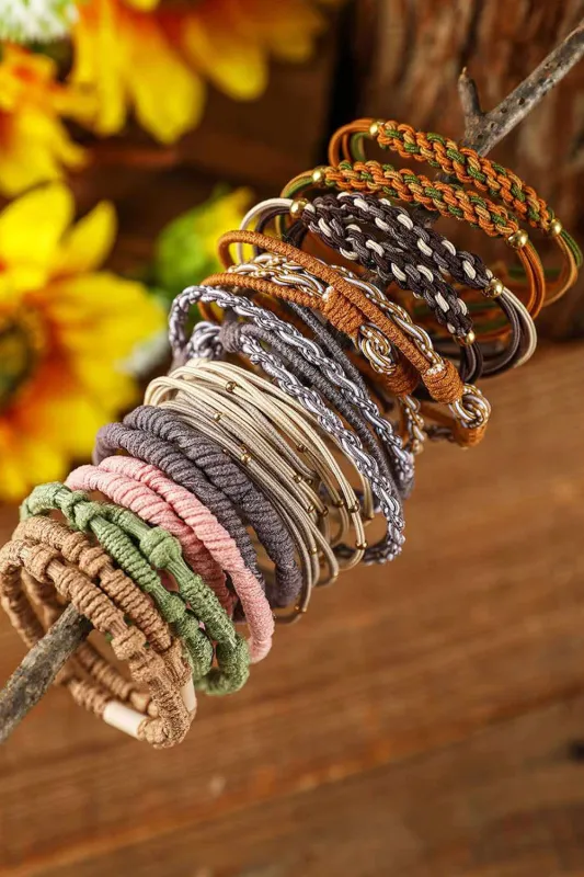Threaded Pear 10pcs Knotted Hair Ties made by Threaded Pear