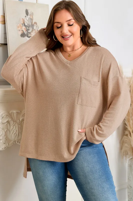 Threaded Pear Abby Shoulder Knit Tunic PLUS Top made by Threaded Pear