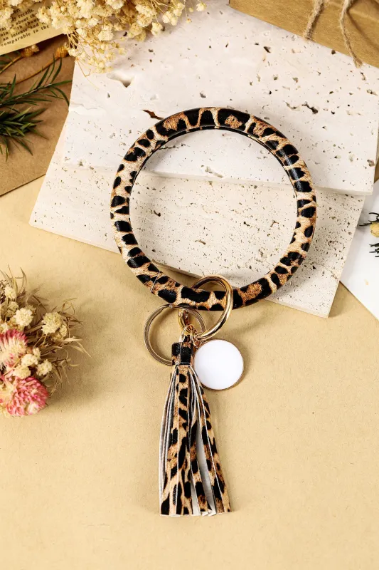 Threaded Pear Amani Key Chain Bangle Bracelet made by Threaded Pear