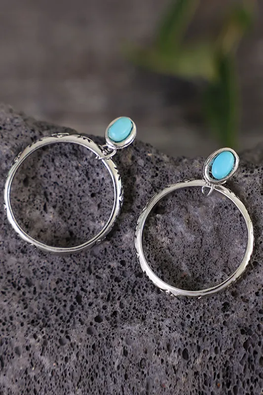 Threaded Pear Bold Ring Turquoise Stud Earrings made by Threaded Pear