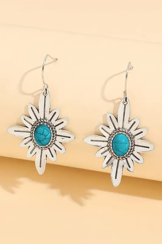 Threaded Pear Kahlani Flower Shape Hook Earrings made by Threaded Pear