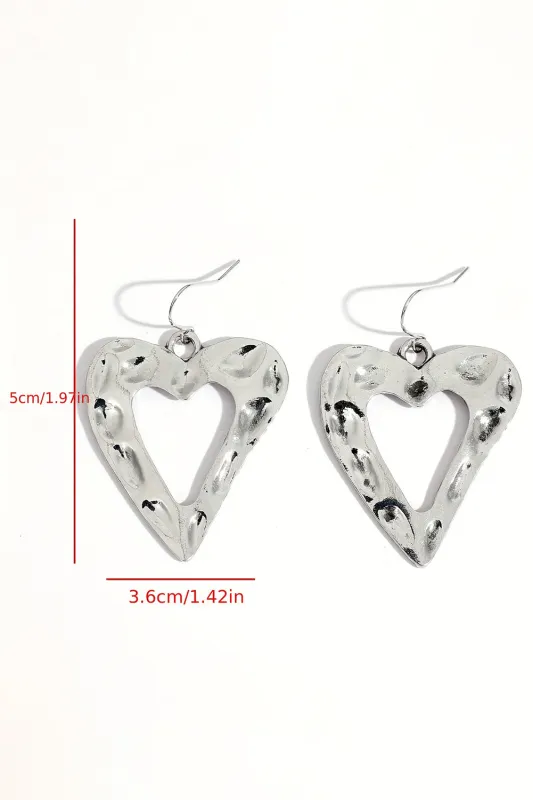 Threaded Pear Hollowed Heart Shape Earrings made by Threaded Pear