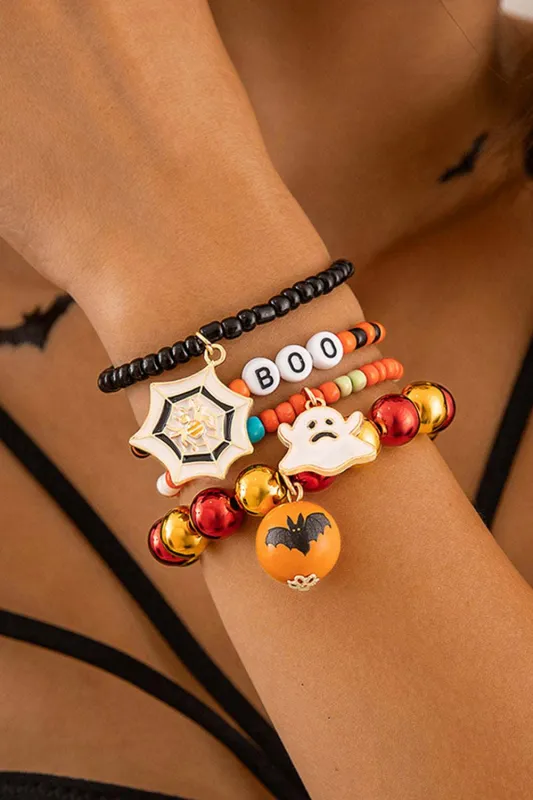 Threaded Pear Halloween Beaded Bracelet made by Threaded Pear