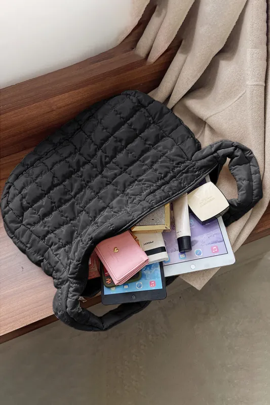 Threaded Pear Kylie Quilted Zipper Tote Bag made by Threaded Pear