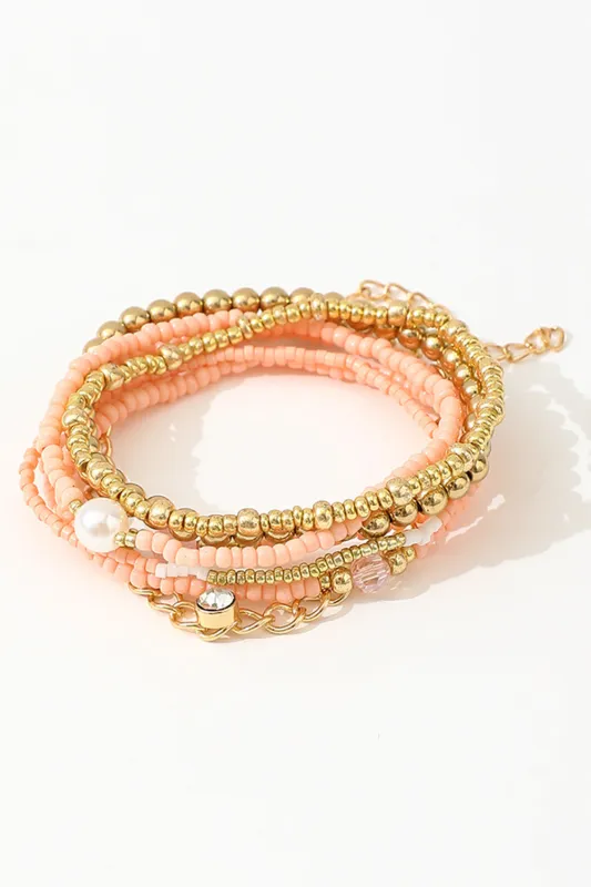 Threaded Pear Nancy Simple Beaded Layer Bracelet made by Threaded Pear