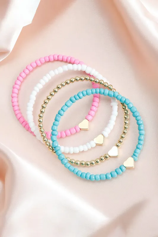 Threaded Pear Mazie Beaded Layered Bracelet Set made by Threaded Pear