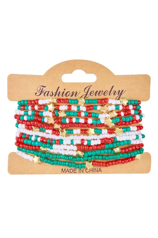 Threaded Pear Paislee Christmas Fashion Bracelet Set made by Threaded Pear