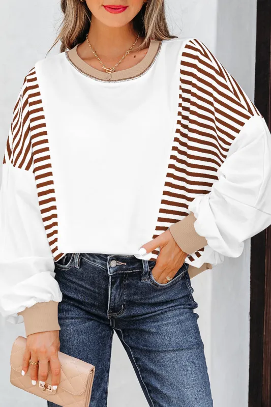 Threaded Pear Zyla Contrast Stitching Oversize Sweatshirt made by Threaded Pear