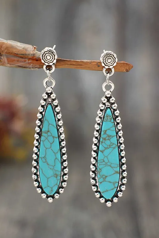 Threaded Pear Vintage Bohemian Turquoise Earrings made by Threaded Pear