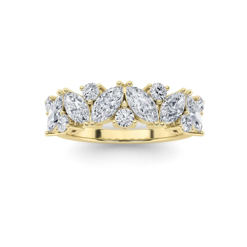 1.5Cttw Marquise Shaped Lab Grown Diamond (G/VS) Engagement Ring in 14K Gold made by Zulily