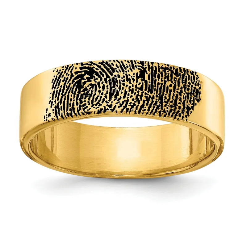 Gold Fingerprint Band made by Zulily