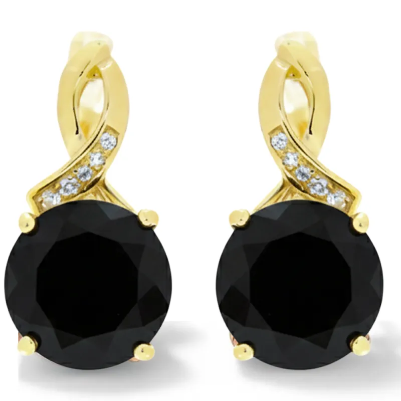 Natural Black Onyx Sterling Silver Earrings made by Zulily