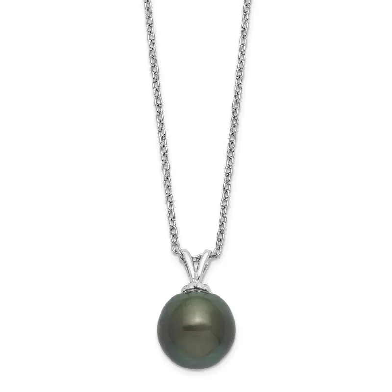 Black Teardrop Tahitian Pearl Necklace made by Zulily