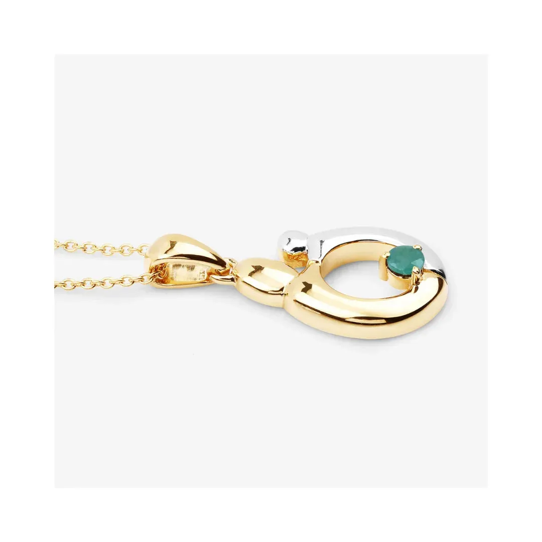 0.17 CTTW Heart Green Emerald Prong Silver Mom Pendant Necklace sold by Zulily product image thumbnail 3