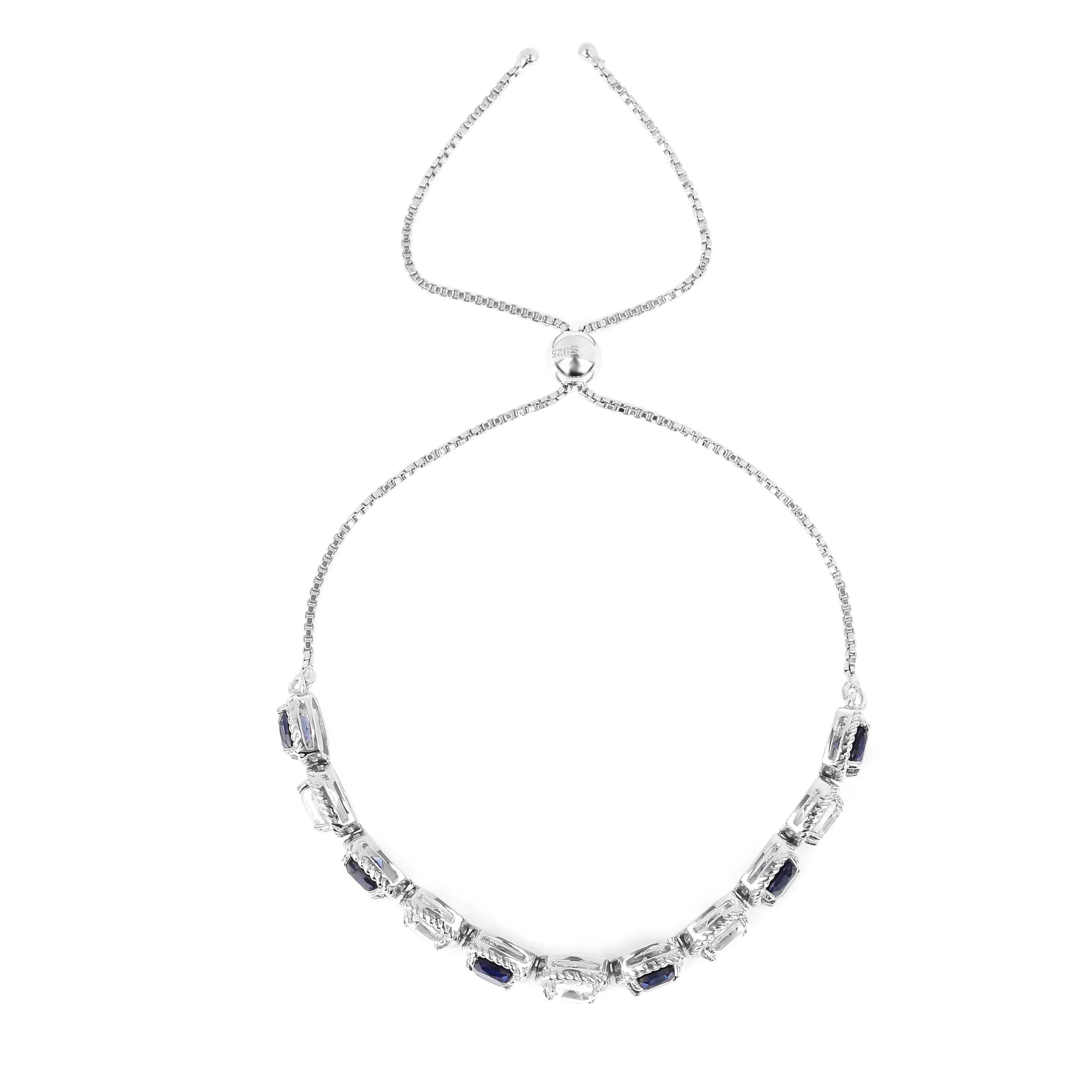 Created Blue Sapphire Tennis Bracelet sold by Zulily product image thumbnail 3