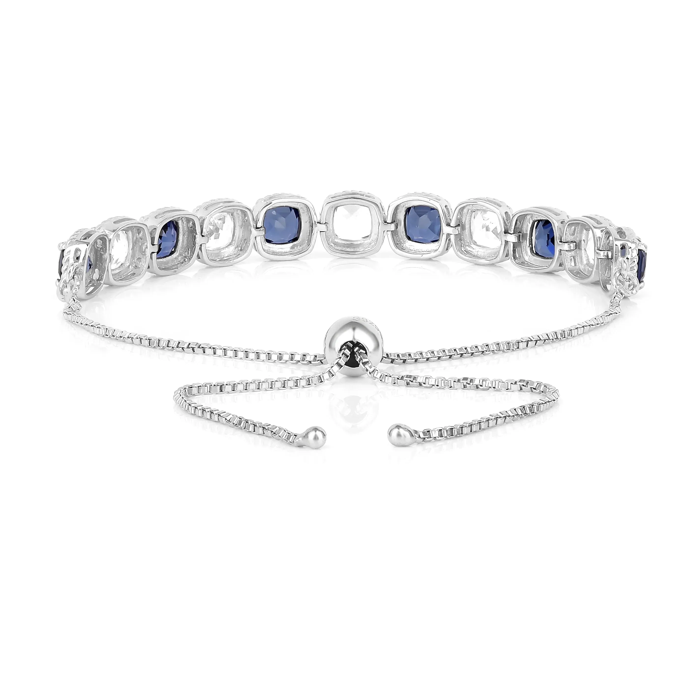 Created Blue Sapphire Tennis Bracelet sold by Zulily product image thumbnail 4