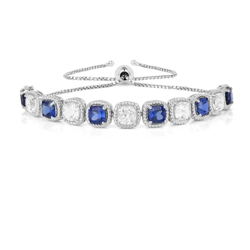 Created Blue Sapphire Tennis Bracelet made by Zulily