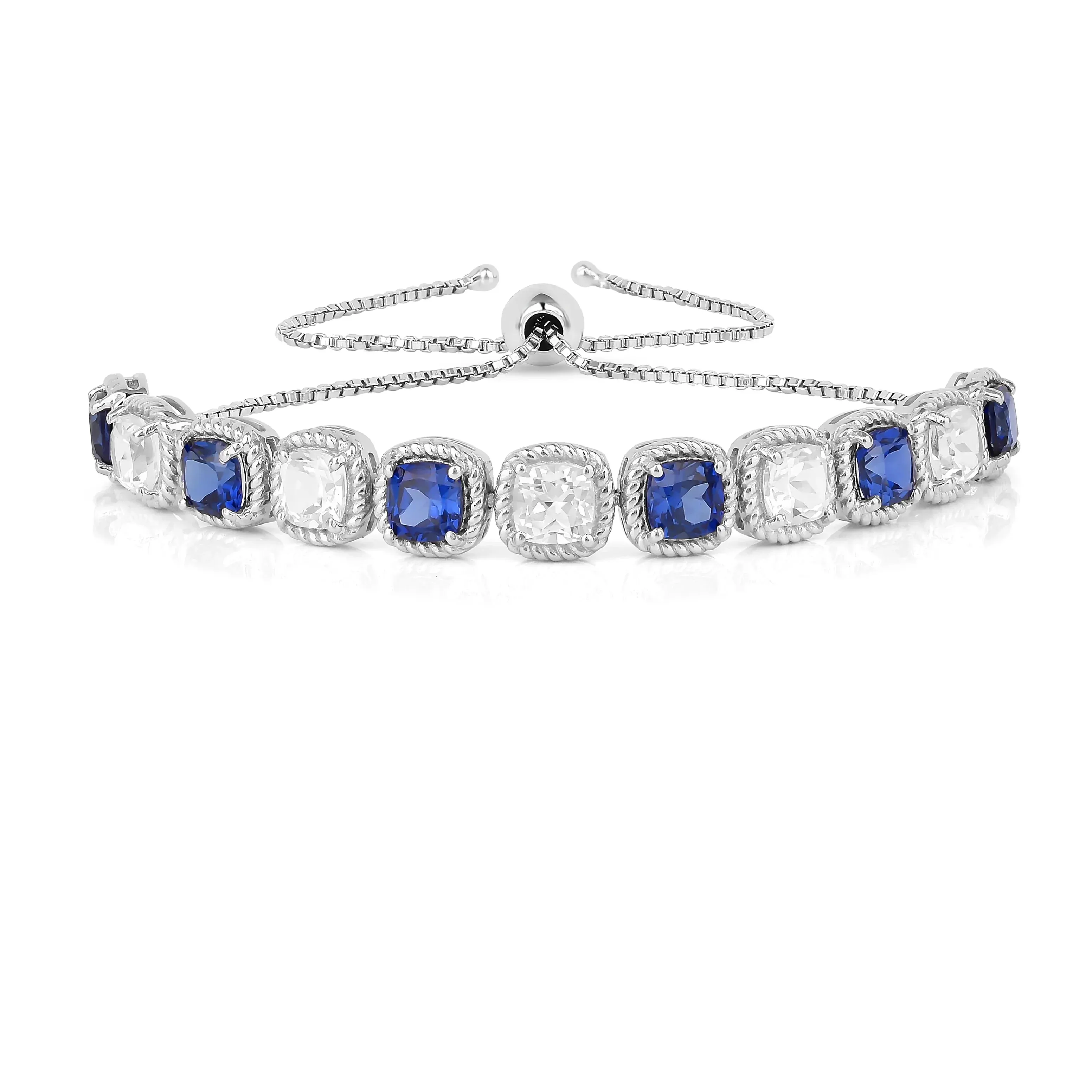 Created Blue Sapphire Tennis Bracelet sold by Zulily