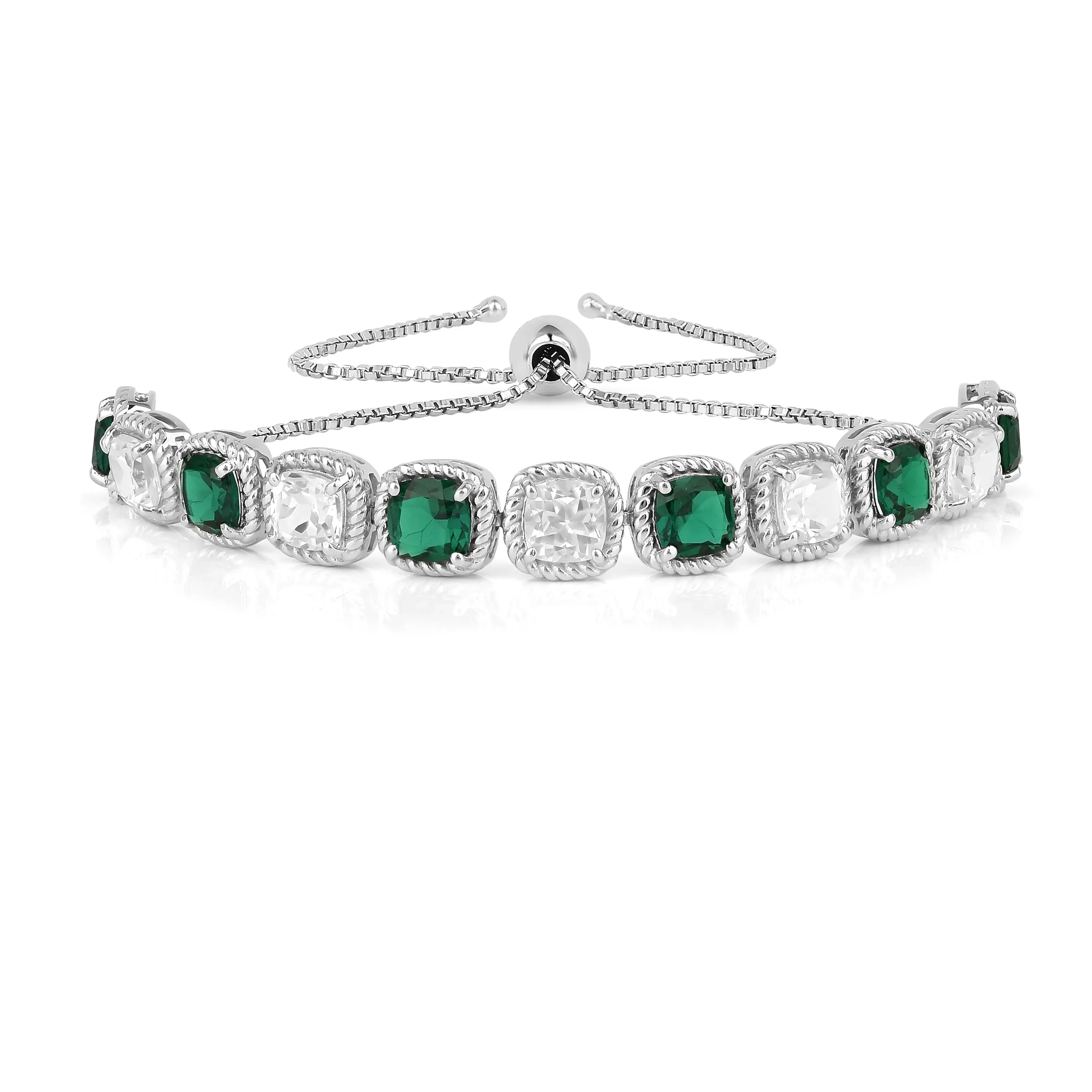 Created Green Emerald Tennis Bracelet sold by Zulily product image thumbnail 4