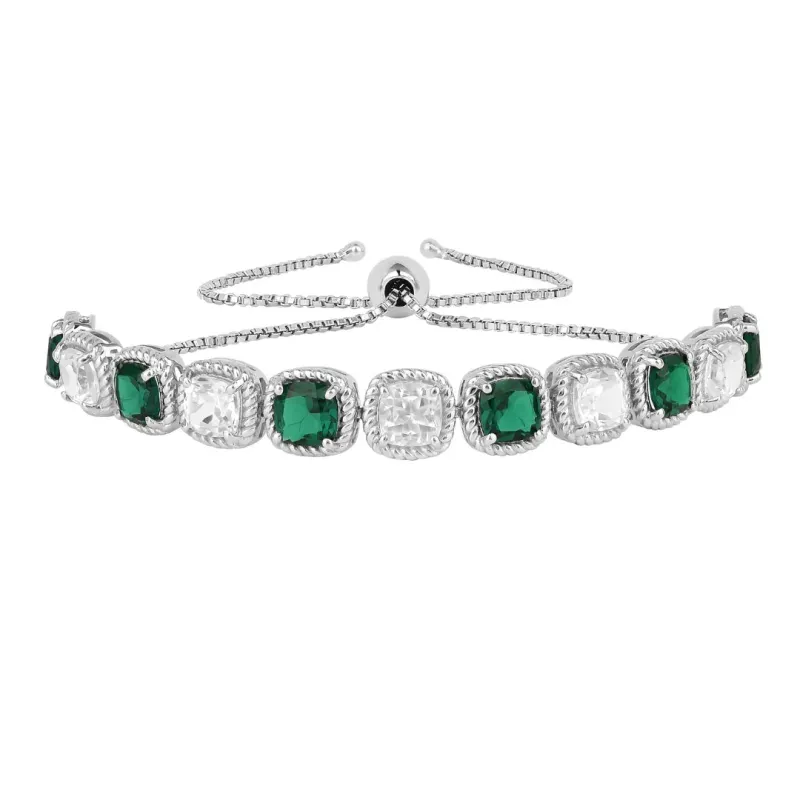 Created Green Emerald Tennis Bracelet made by Zulily