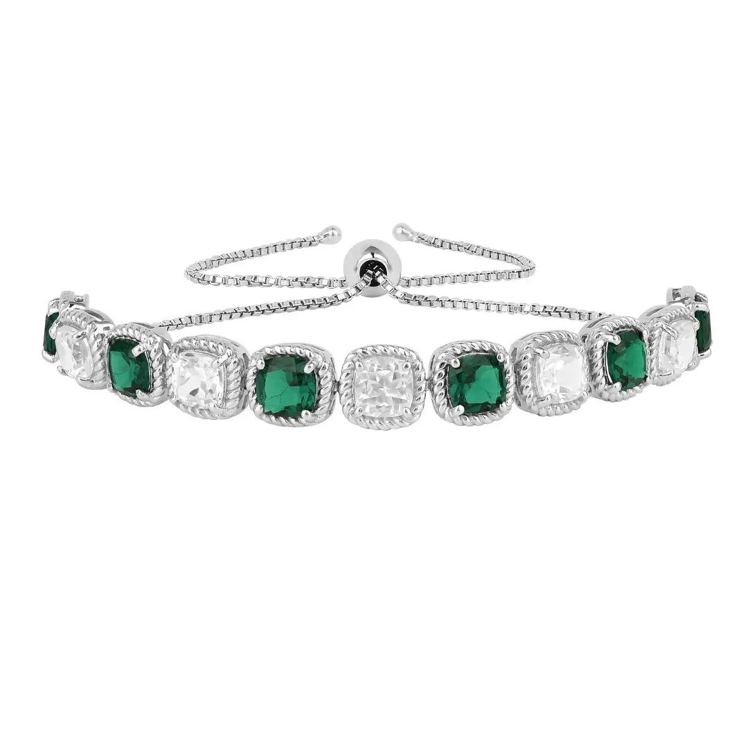Created Green Emerald Tennis Bracelet sold by Zulily