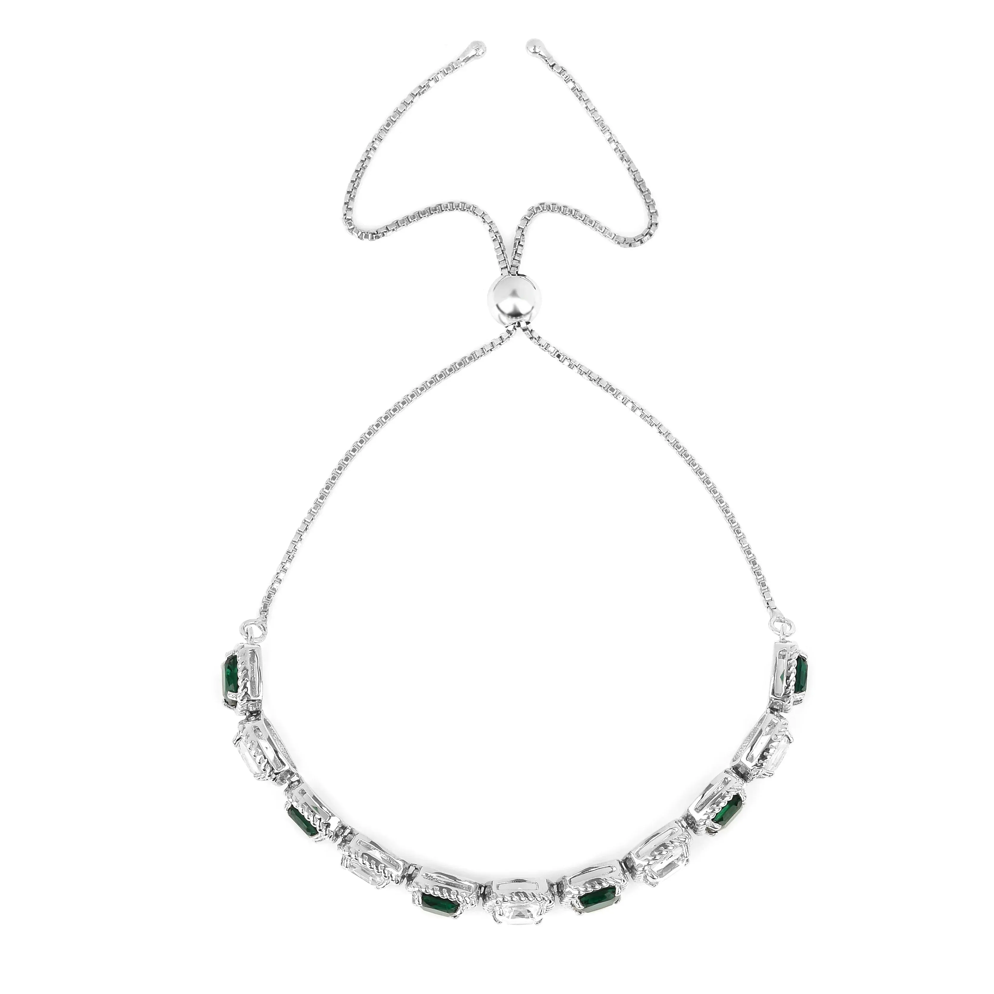 Created Green Emerald Tennis Bracelet sold by Zulily product image thumbnail 2