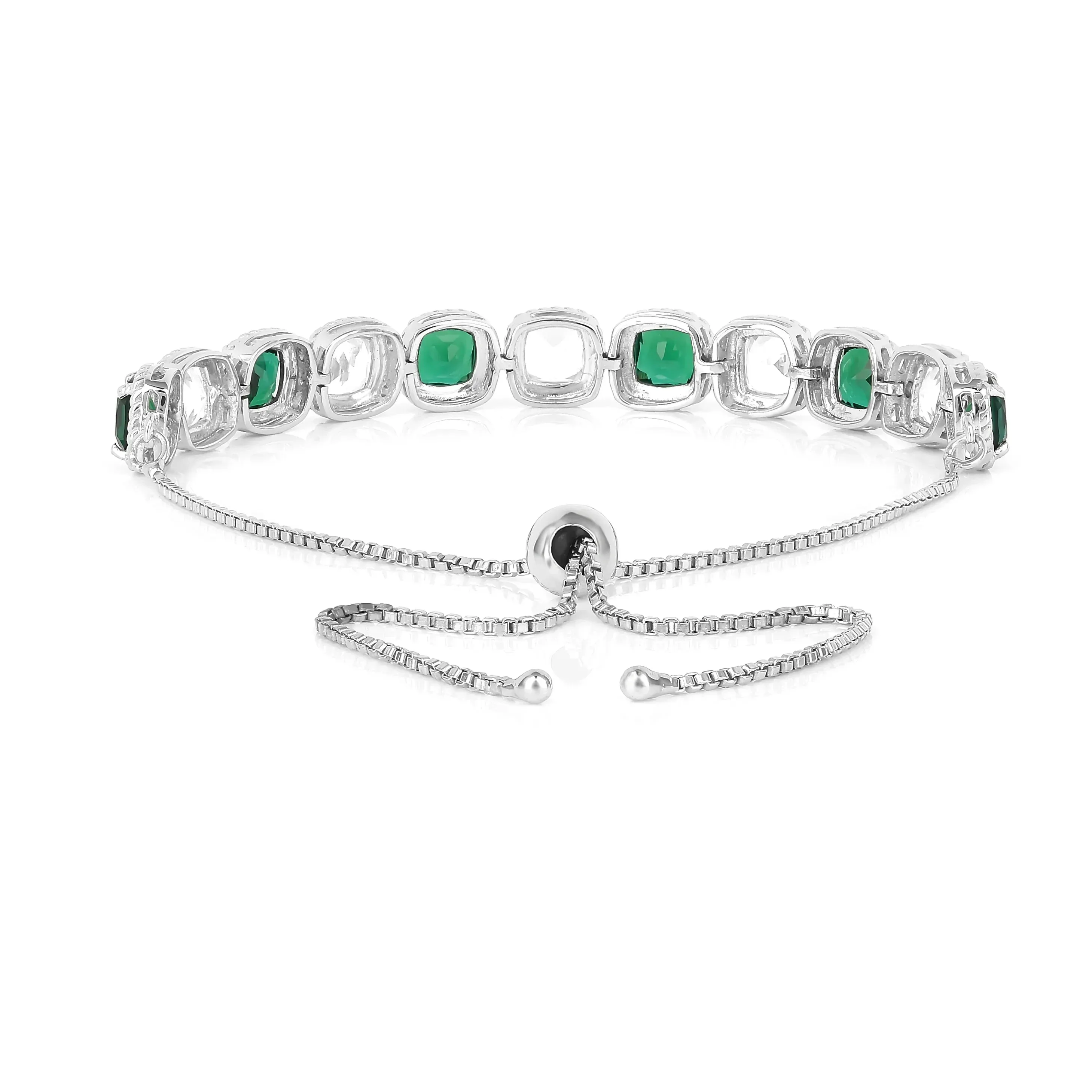 Created Green Emerald Tennis Bracelet sold by Zulily product image thumbnail 3