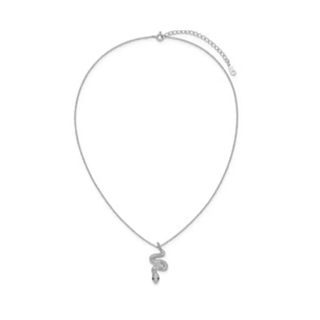 Black and White CZ Snake Necklace sold by Zulily product image thumbnail 4