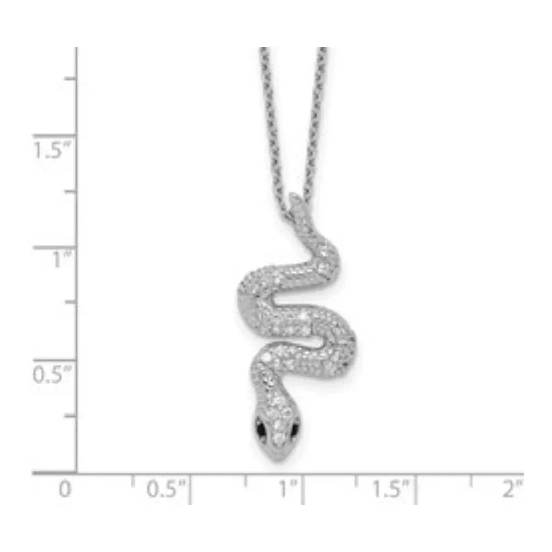 Black and White CZ Snake Necklace sold by Zulily product image thumbnail 5