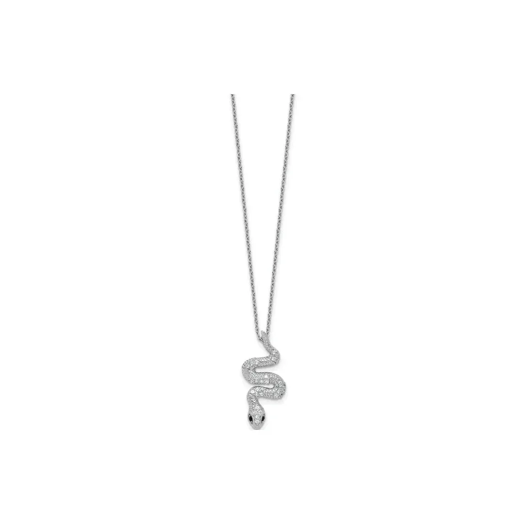 Black and White CZ Snake Necklace sold by Zulily product image thumbnail 2