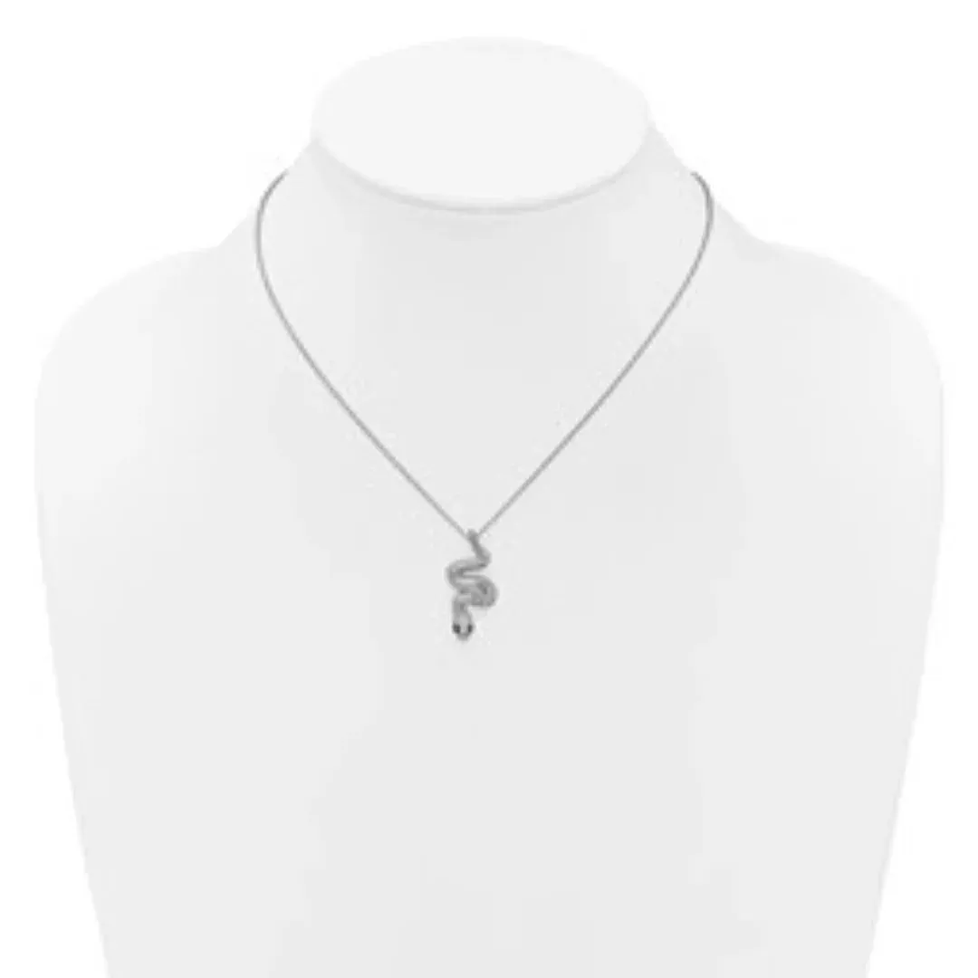Black and White CZ Snake Necklace sold by Zulily product image thumbnail 3