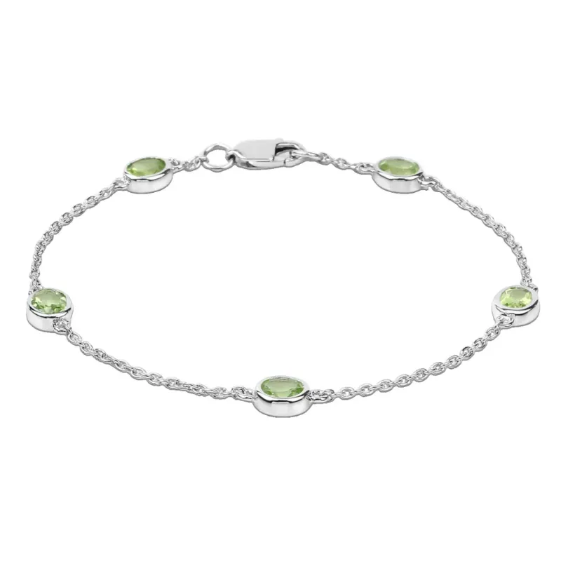 Genuine Green Peridot By The Yard Bracelet made by Zulily