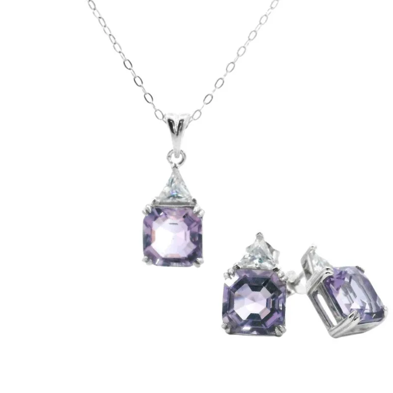 Natural Amethyst Jewelry Set made by Zulily